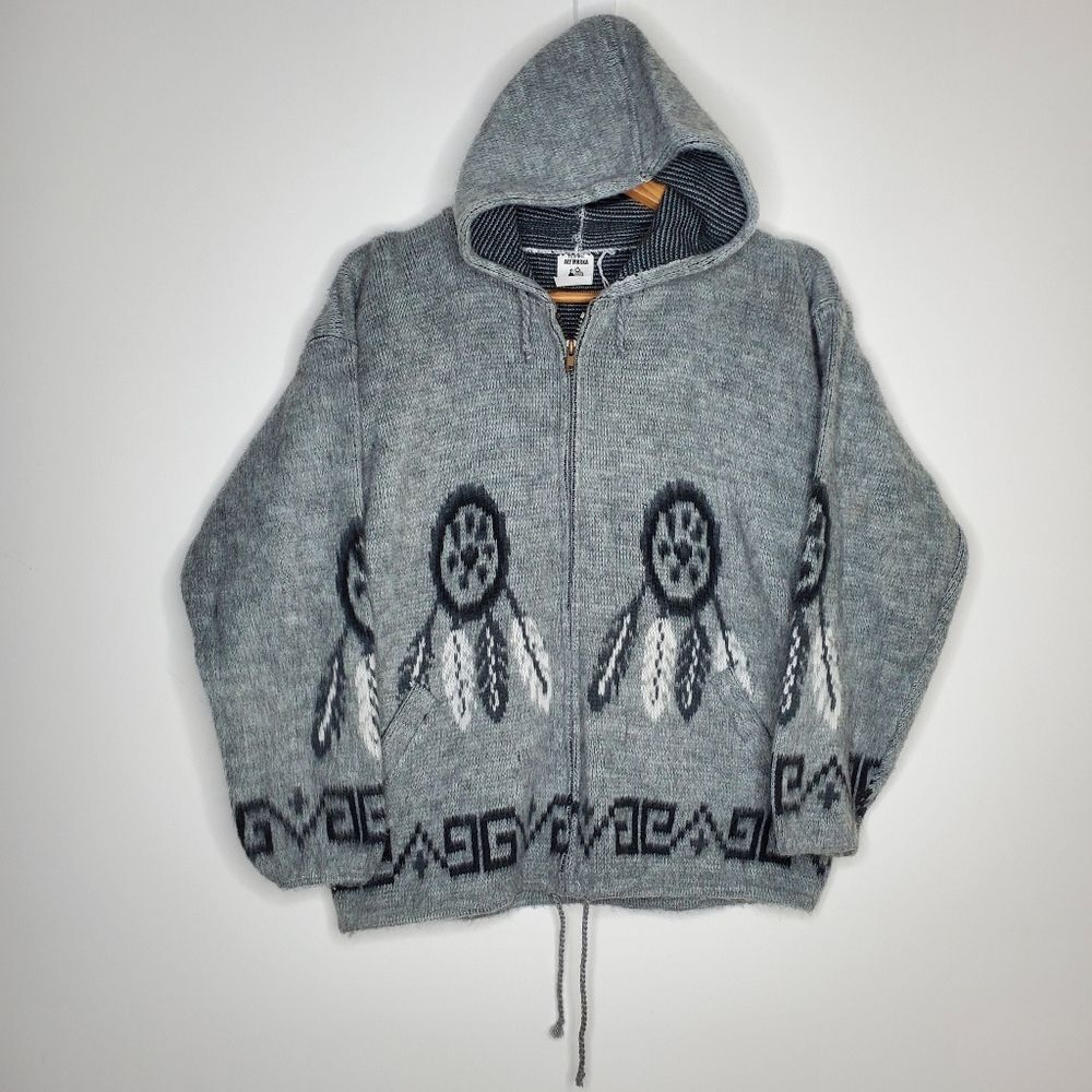 Vintage Tejidos Aly Marka 100% Wool Dreamcatcher Southwestern Jacket Size M